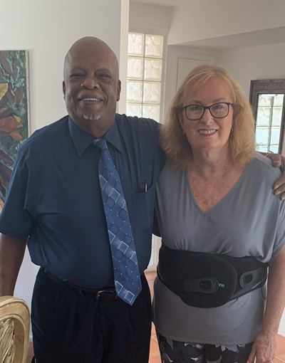 Caregiver Anthony Mack with his client